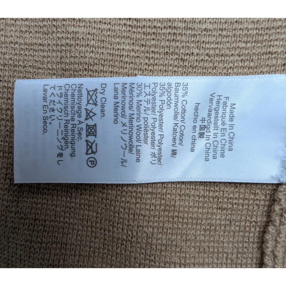 J Crew Cardigan Duster Womens XXS Merino Wool Quiet Luxury Blazer Sweater Brown
